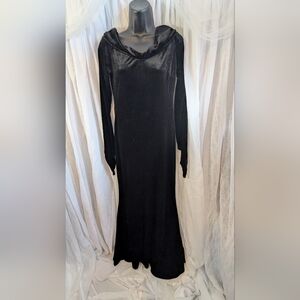 Elegant Black Velvet Dress